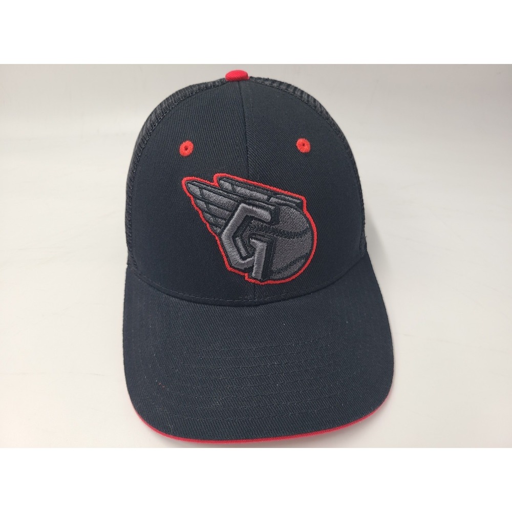 Cleveland Guardians Fan Favorite Mesh Trucker Snapback Hat Cap Wings MLB Black